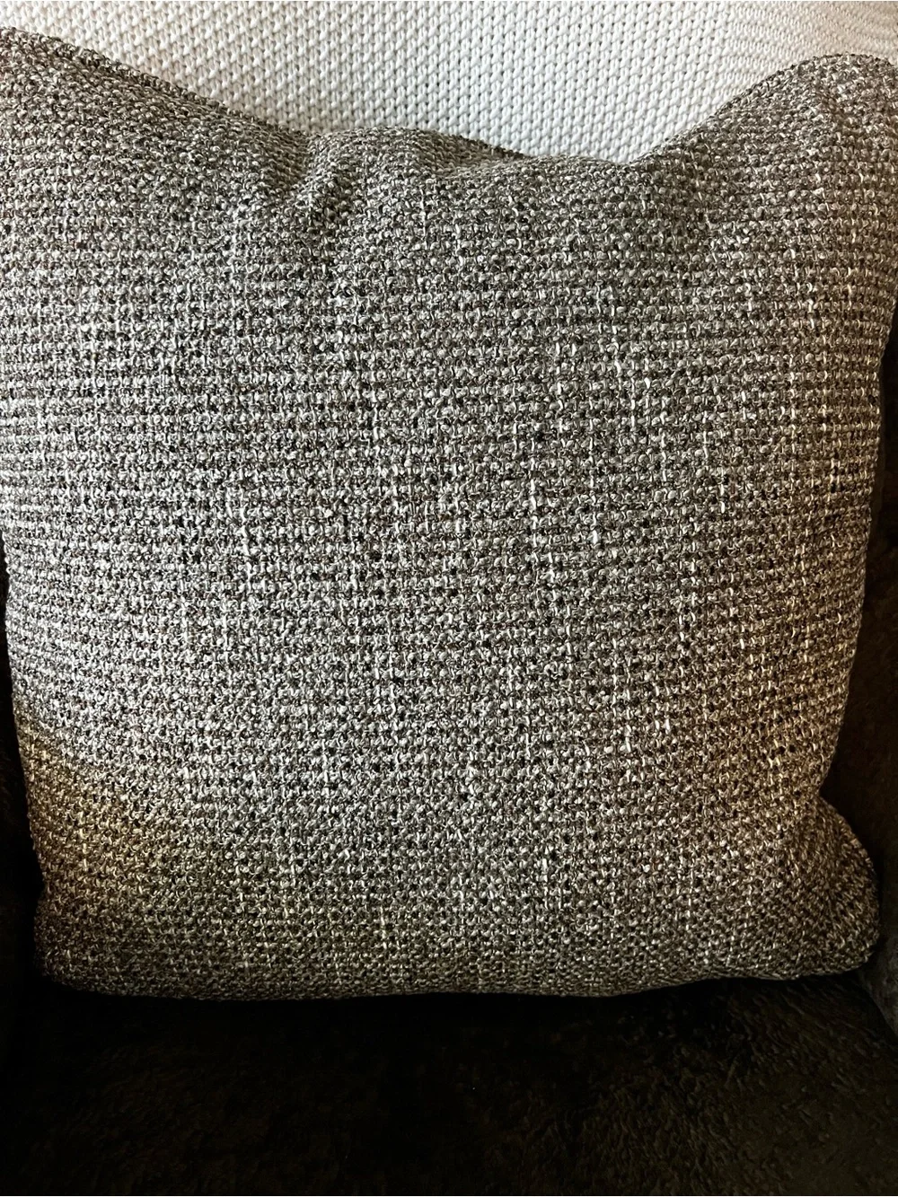 Neutral Gray Textured Throw Pillow - Home Accents